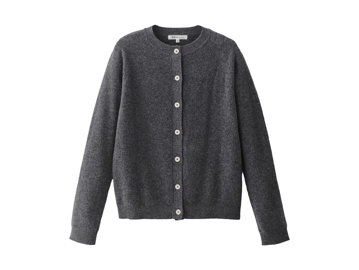 49AV.ジュンコシマダ・カシミヤクルーネックカーディガン 49AV.ジュンコシマダ・カシミヤクルーネックカーディガン