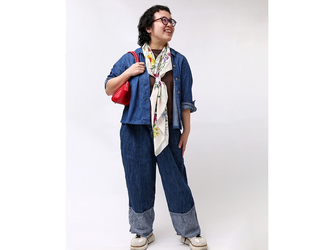 大判シルクスカーフ・花柄 大判シルクスカーフ・花柄