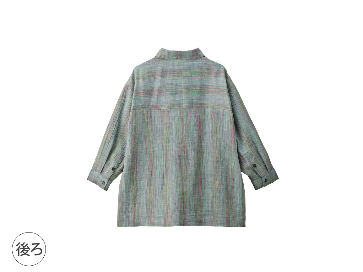 【先行】滋賀近江の麻ポケットデザインシャツジャケット 【先行】滋賀近江の麻ポケットデザインシャツジャケット