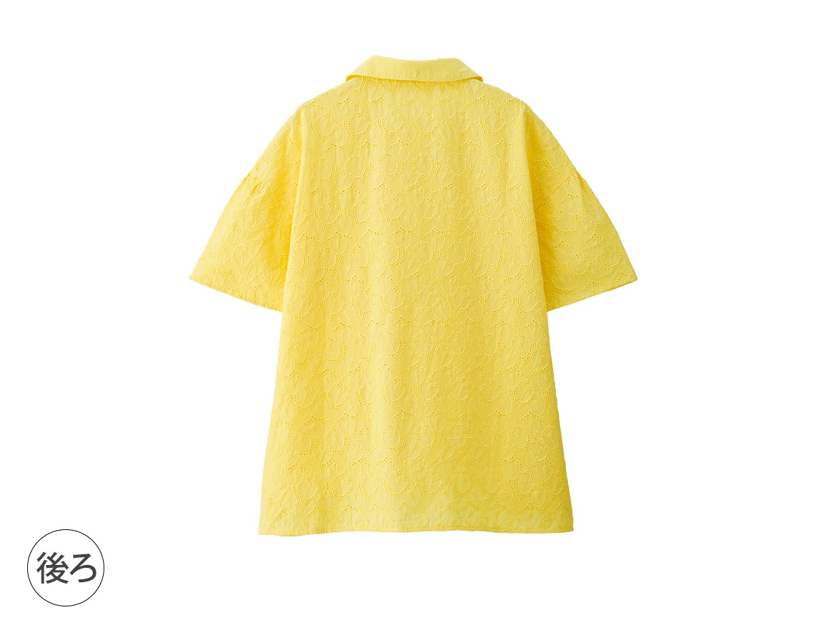 【先行】丸襟かぶりレースブラウス 【先行】丸襟かぶりレースブラウス