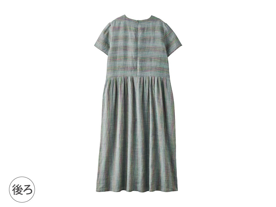 【先行】滋賀近江の麻リラックスワンピース 【先行】滋賀近江の麻リラックスワンピース