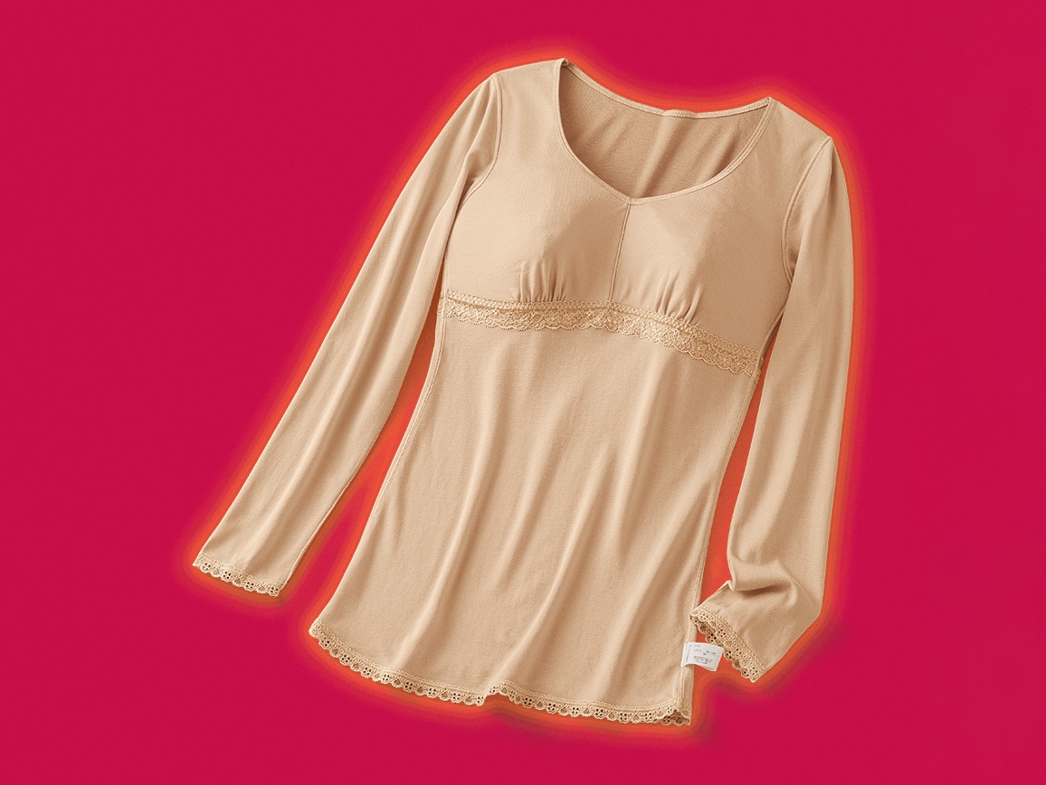 ハルメク リラックス・カップ付きインナー長袖(あったか吸湿発熱) ハルメク リラックス・カップ付きインナー長袖(あったか吸湿発熱)