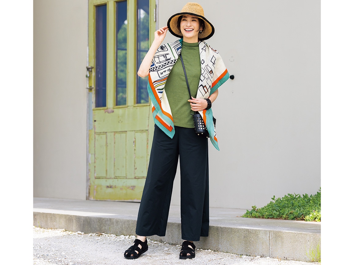 ハルメク×テンセルTM プルオーバー(ボトルネック・ノースリーブ) ハルメク×テンセルTM プルオーバー(ボトルネック・ノースリーブ)