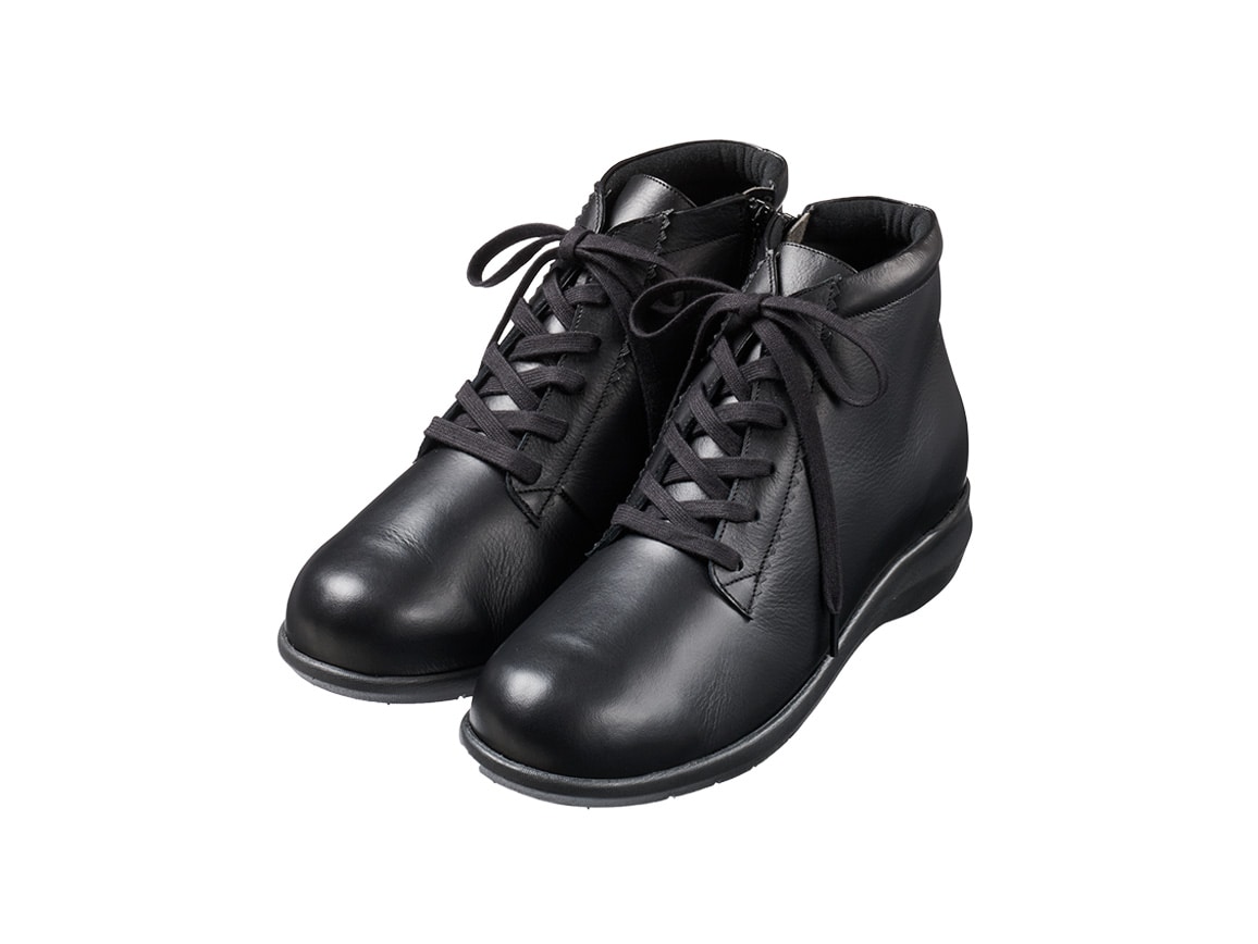 ハルメク はっ水本革ショートブーツ ハルメク はっ水本革ショートブーツ