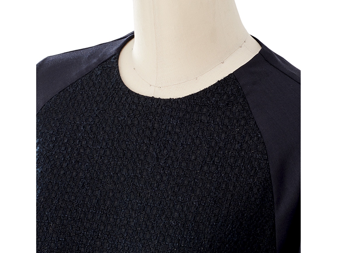 ミックスツイード調ドッキングワンピース ミックスツイード調ドッキングワンピース