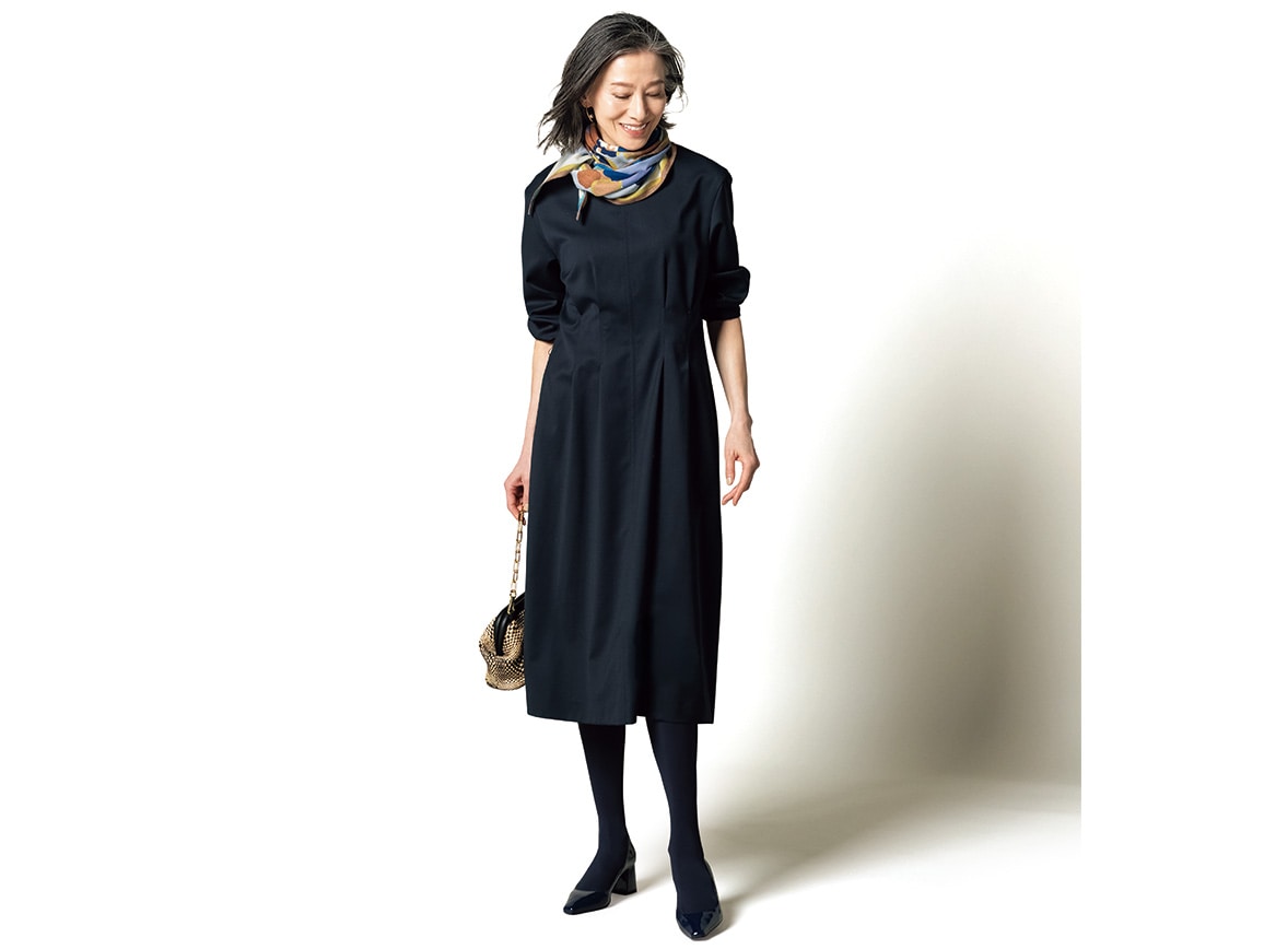 ウエストタックワンピース ウエストタックワンピース