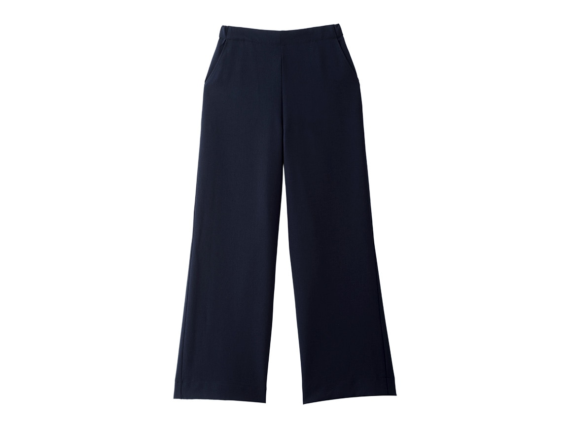 リネン混セミワイドパンツ リネン混セミワイドパンツ