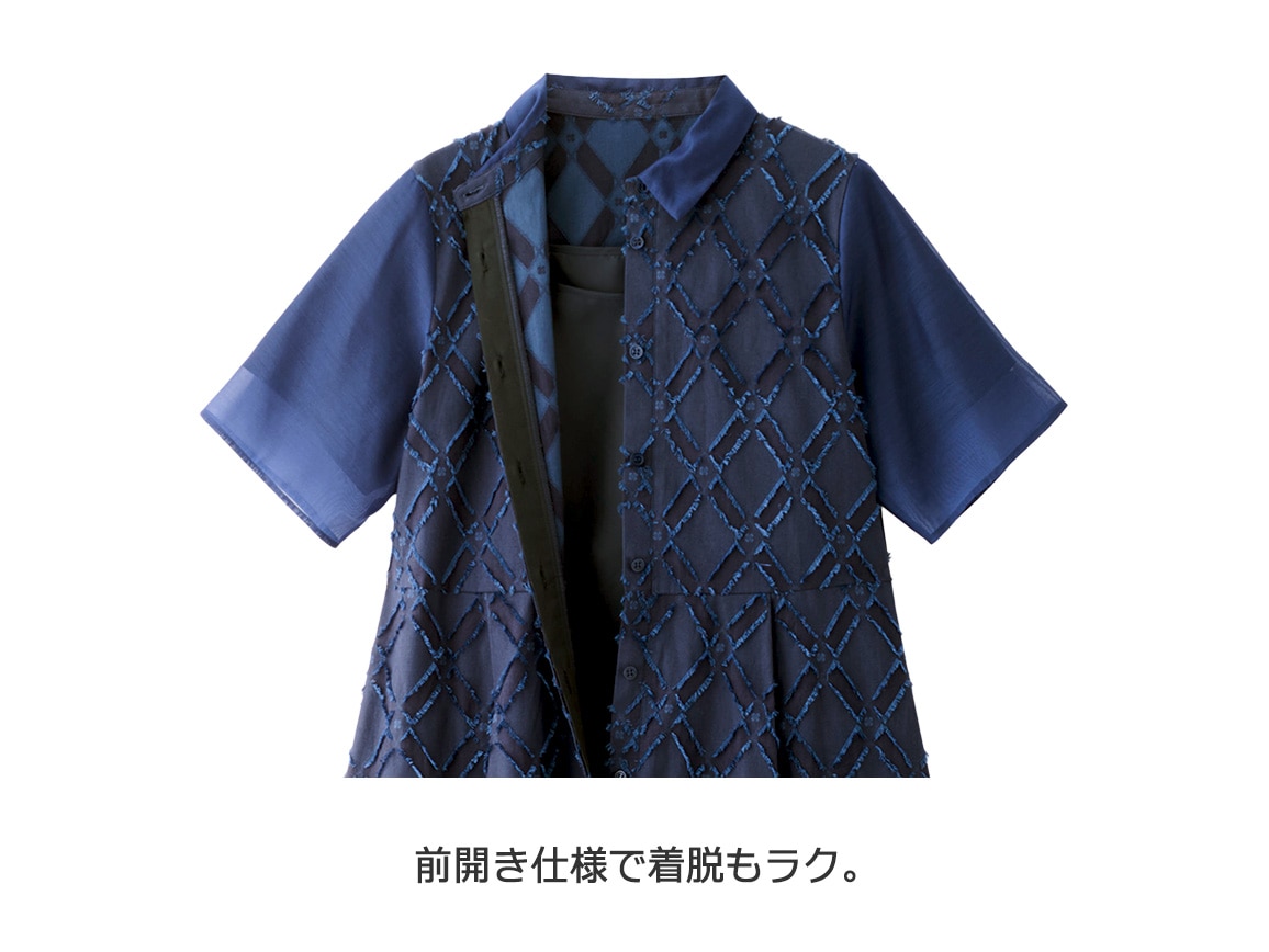 オーガンジージャカードワンピース オーガンジージャカードワンピース