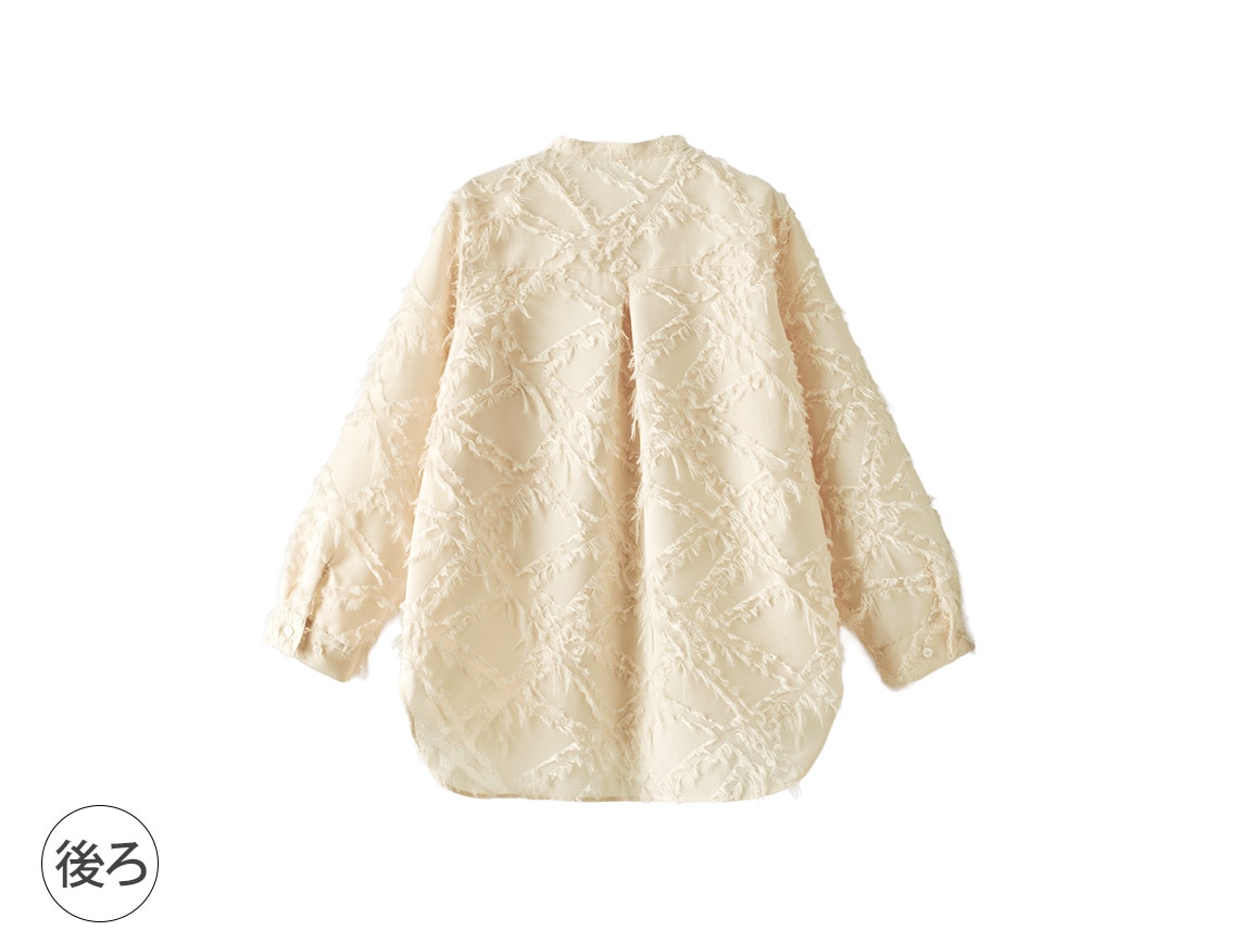 【先行】カットジャカードロングシャツ 【先行】カットジャカードロングシャツ