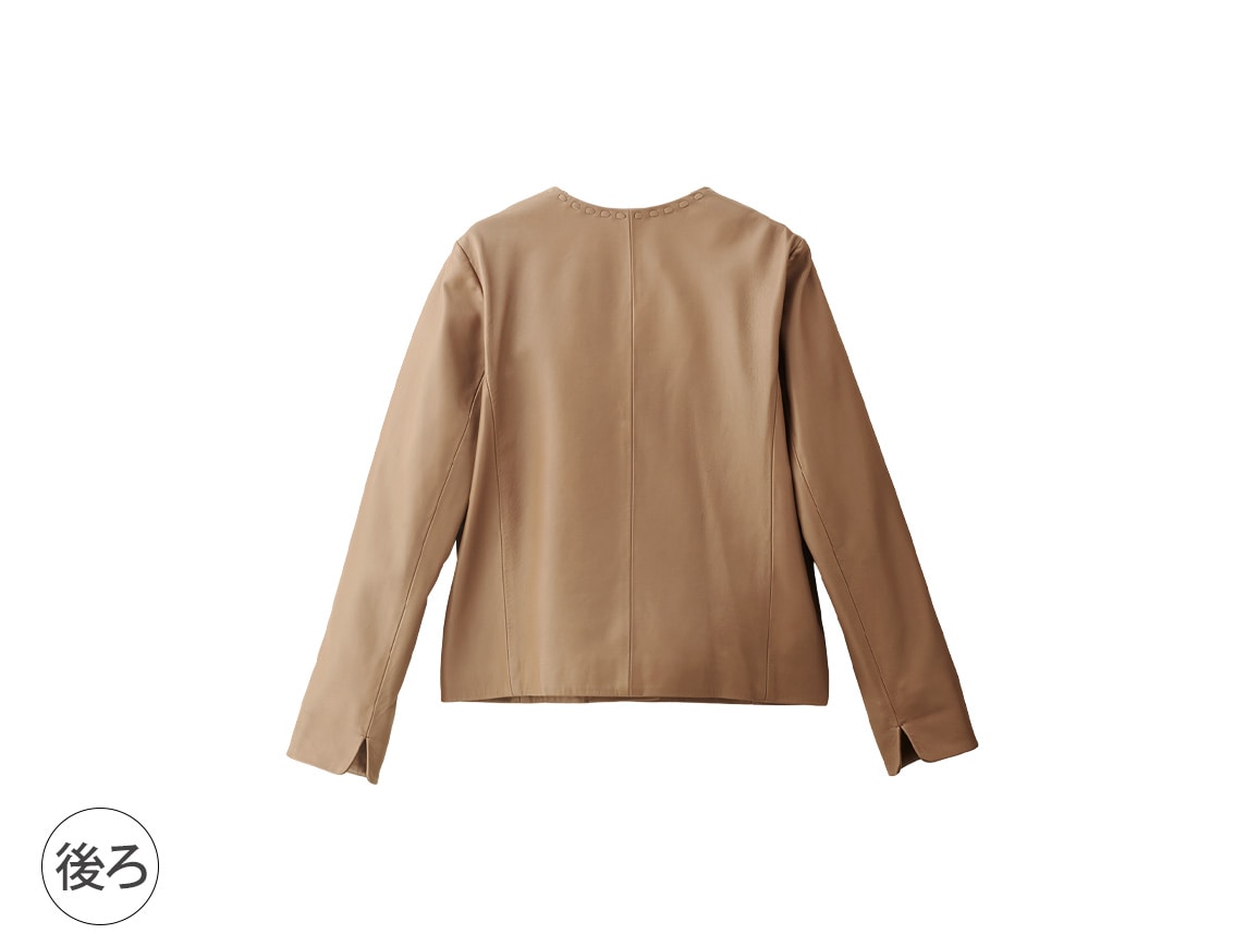 49AV．ジュンコシマダ・ステッチデザインレザージャケット(38_38