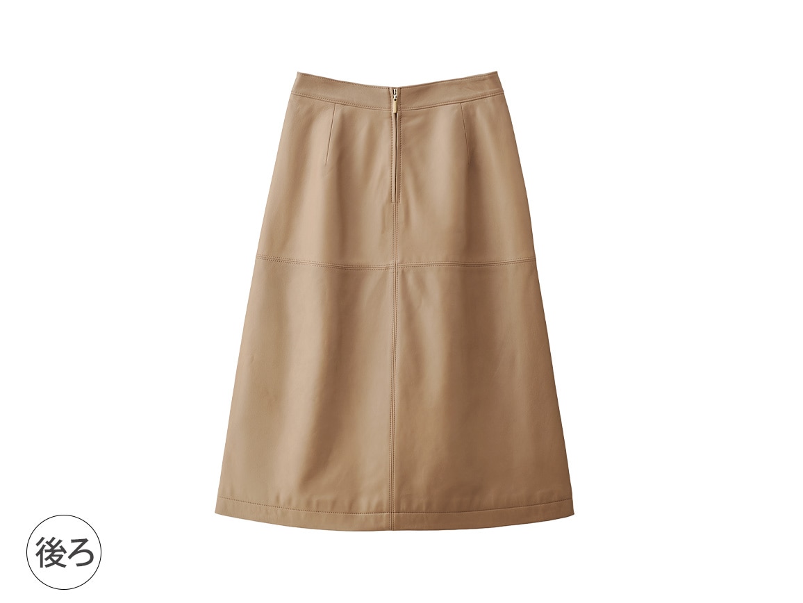 49AV.ジュンコシマダ・ステッチデザインレザースカート 49AV.ジュンコシマダ・ステッチデザインレザースカート