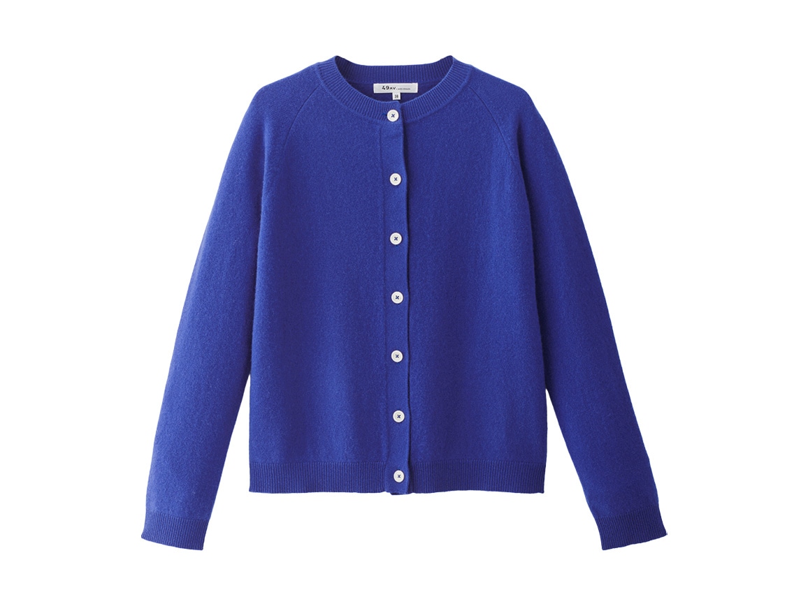 49AV.ジュンコシマダ・カシミヤクルーネックカーディガン 49AV.ジュンコシマダ・カシミヤクルーネックカーディガン
