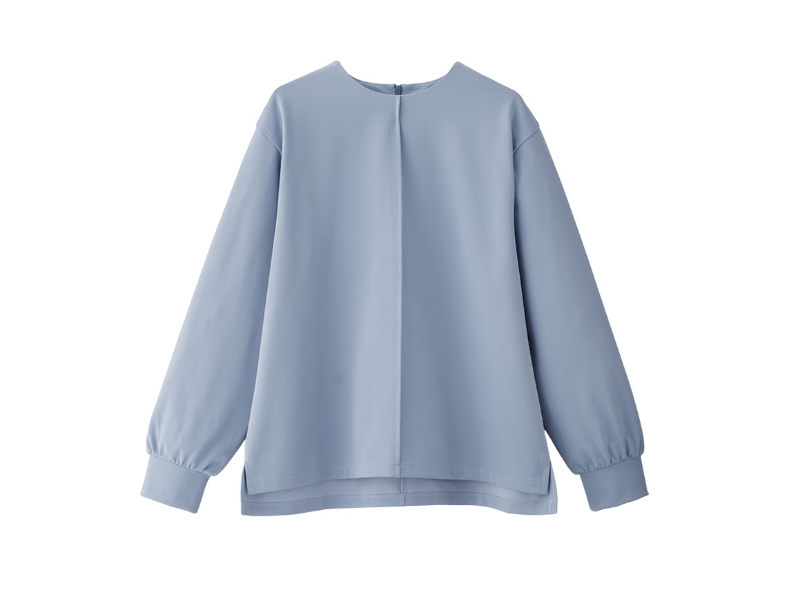 ブラウス見えプルオーバー×スカート ブラウス見えプルオーバー×スカート