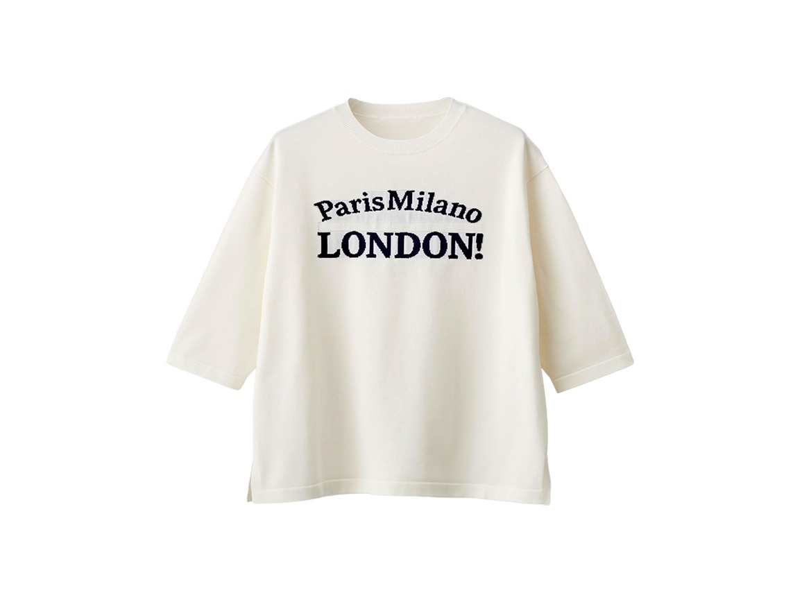 ひじが隠れるクルーネックニット ひじが隠れるクルーネックニット