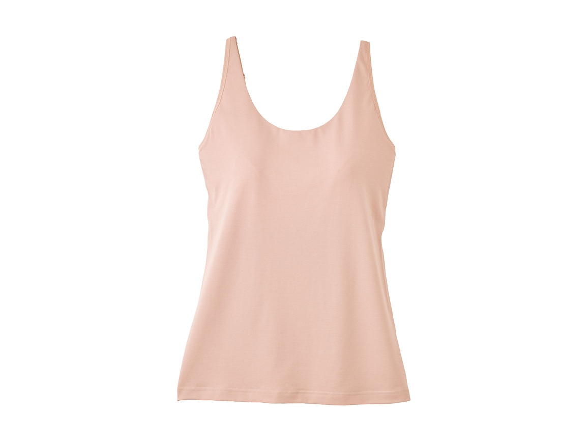 ハルメク ヘルスプラス・カップ付きタンクトップ(しっとり綿混) ハルメク ヘルスプラス・カップ付きタンクトップ(しっとり綿混)