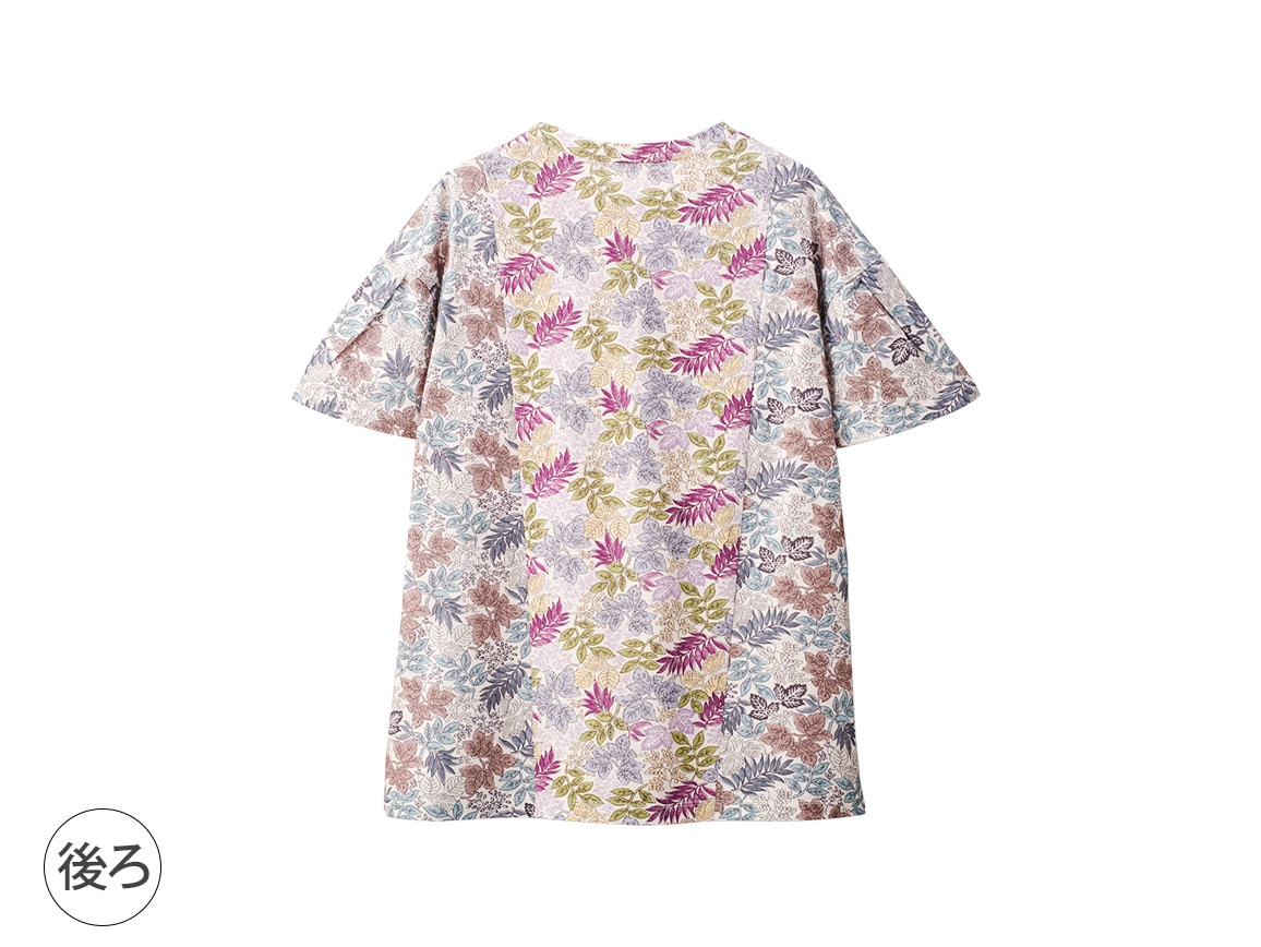 リバティプリントタック袖TシャツEX リバティプリントタック袖TシャツEX