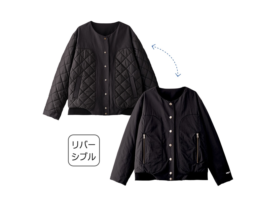 ミチコ ロンドン コシノ・中綿リバーシブルジャケット ミチコ ロンドン コシノ・中綿リバーシブルジャケット