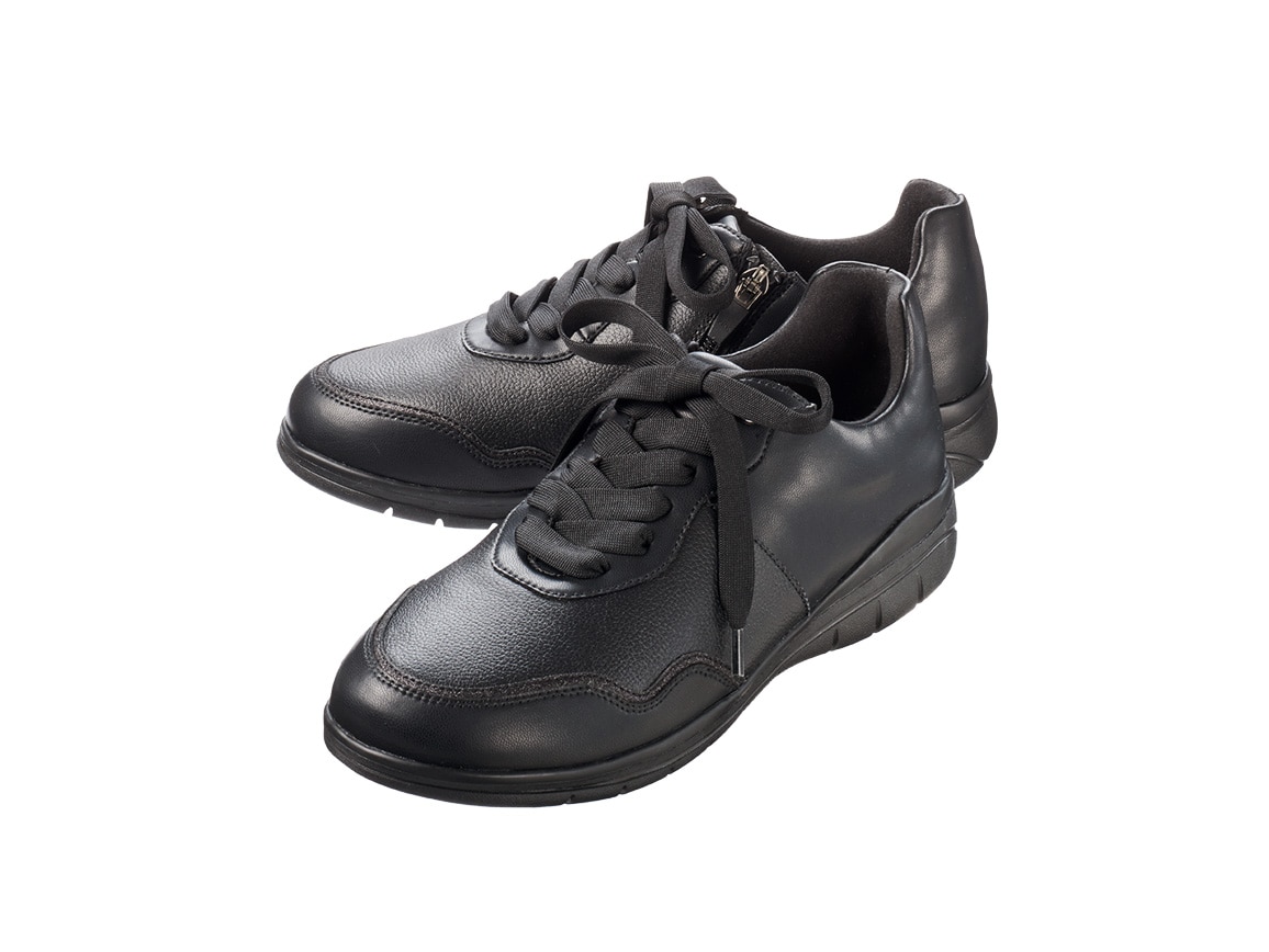 ハルメク シープレザーラウンドスニーカー ハルメク シープレザーラウンドスニーカー