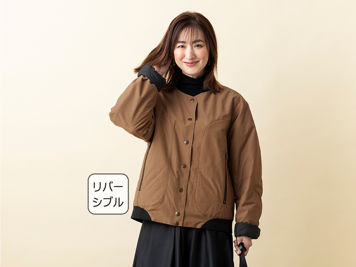 ミチコ ロンドン コシノ・中綿リバーシブルジャケット ミチコ ロンドン コシノ・中綿リバーシブルジャケット