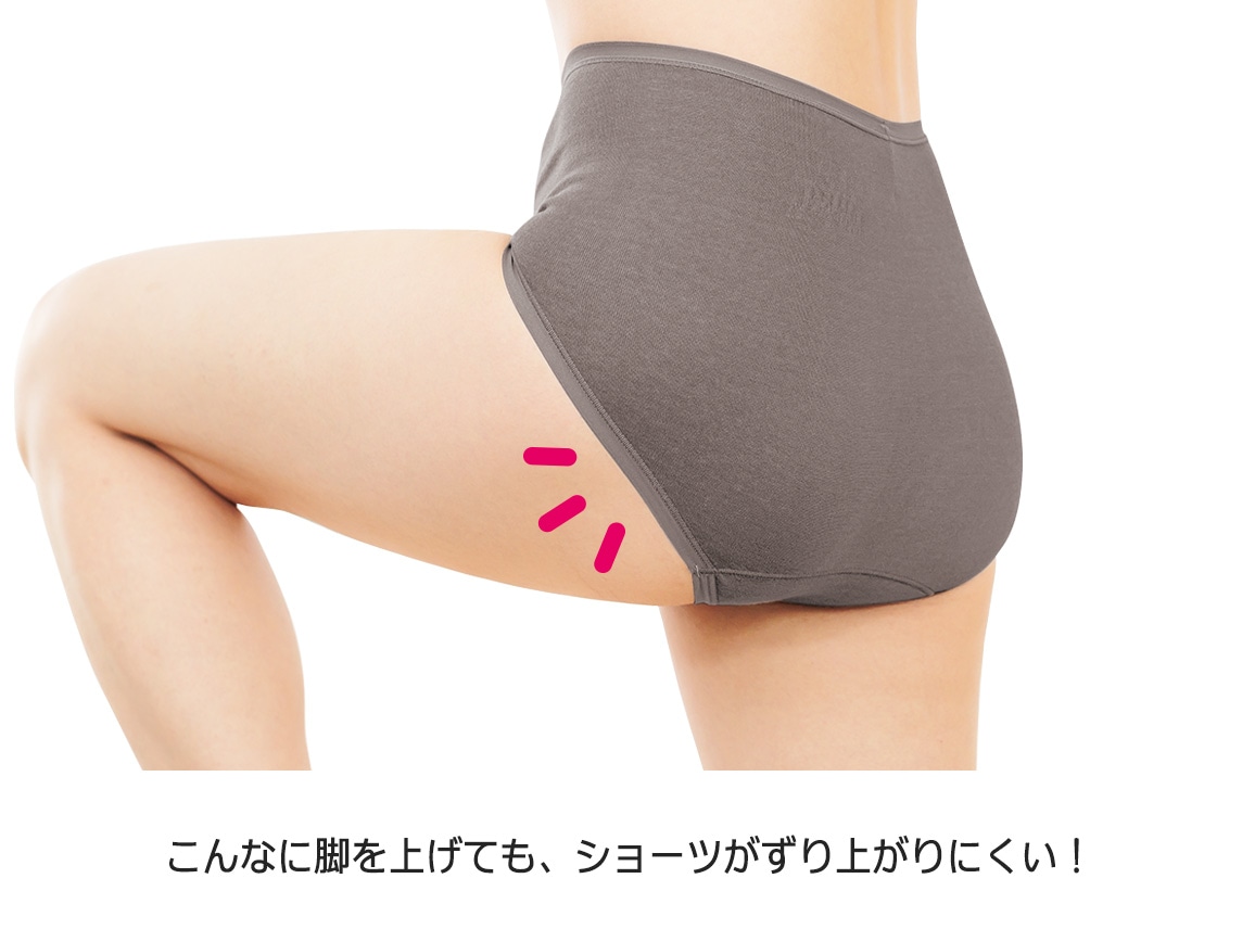 ハルメク リラックス・やわらかフィットショーツ(肌側綿100%)同色3枚組 ハルメク リラックス・やわらかフィットショーツ(肌側綿100%)同色3枚組