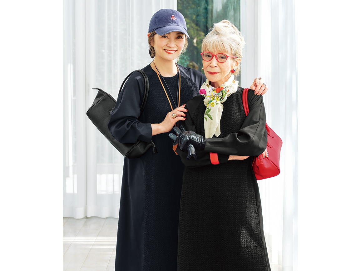 ミックスツイード調ドッキングワンピース ミックスツイード調ドッキングワンピース