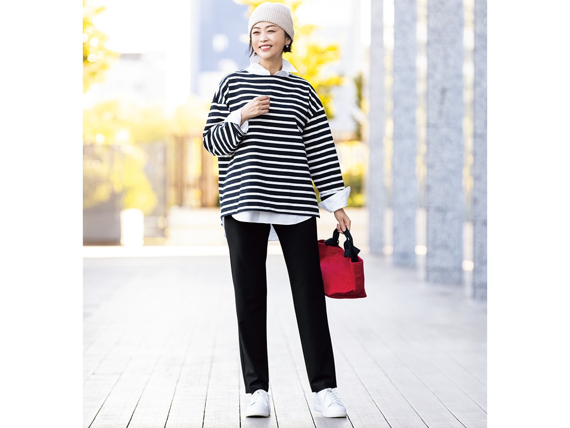 3D体型別・あったかハルメクストレッチパンツ(ストレート) 3D体型別・あったかハルメクストレッチパンツ(ストレート)