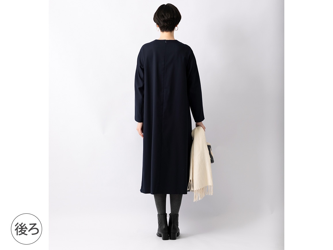 ミックスツイード調ドッキングワンピース ミックスツイード調ドッキングワンピース