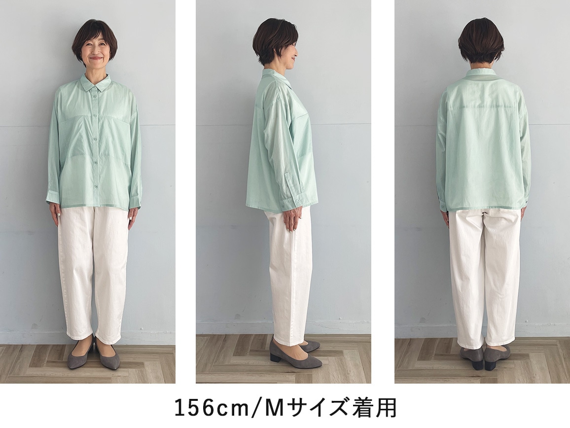 シアーコットンボクシーブラウス シアーコットンボクシーブラウス