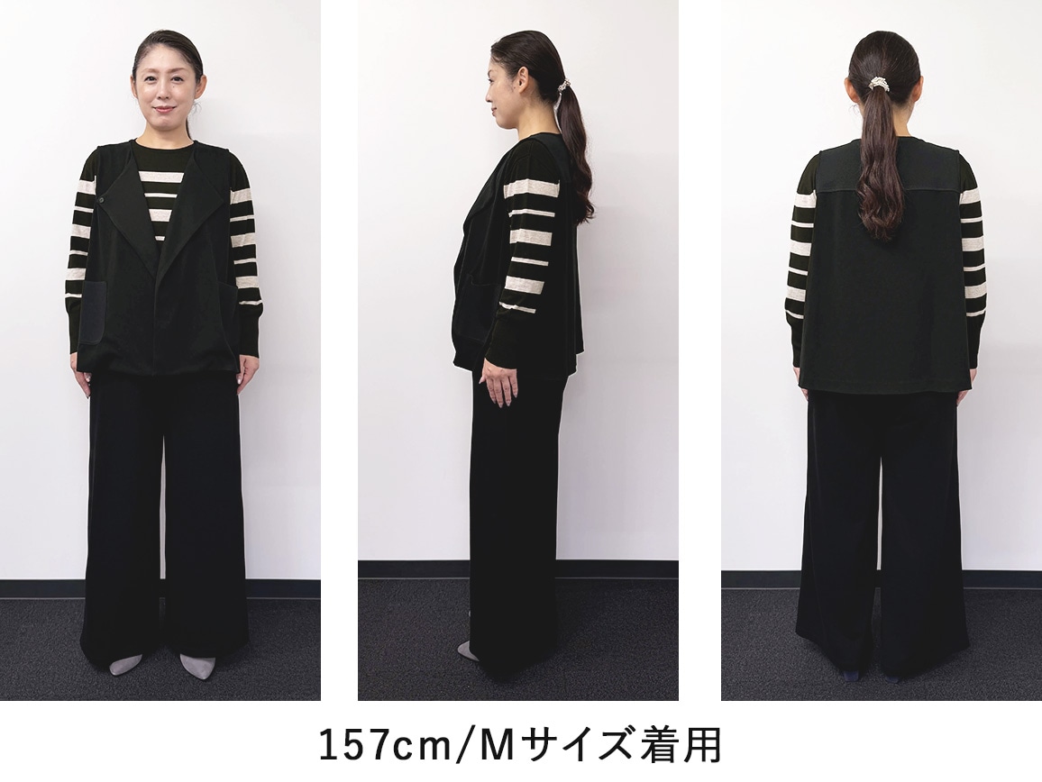 美ドレープニットドッキングジレ 美ドレープニットドッキングジレ