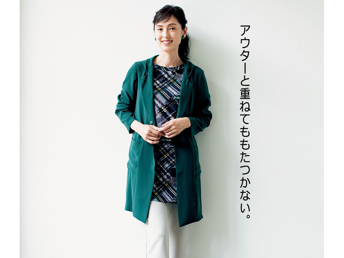 ランダムチェック柄プリントチュニック ランダムチェック柄プリントチュニック