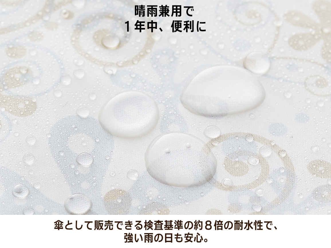 プレミアムホワイト 軽量晴雨兼用日傘(クリスタル柄) プレミアムホワイト 軽量晴雨兼用日傘(クリスタル柄)