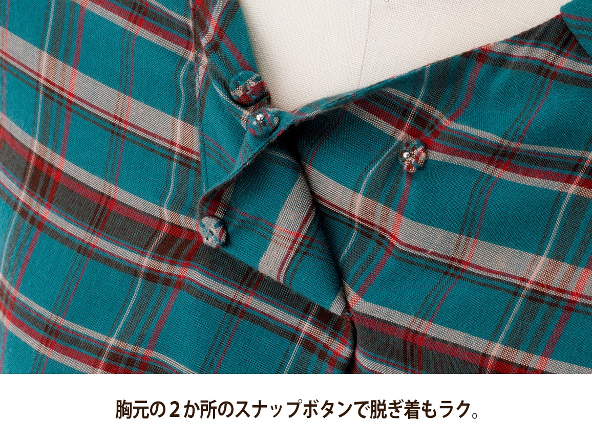 チェック柄タックチュニック チェック柄タックチュニック
