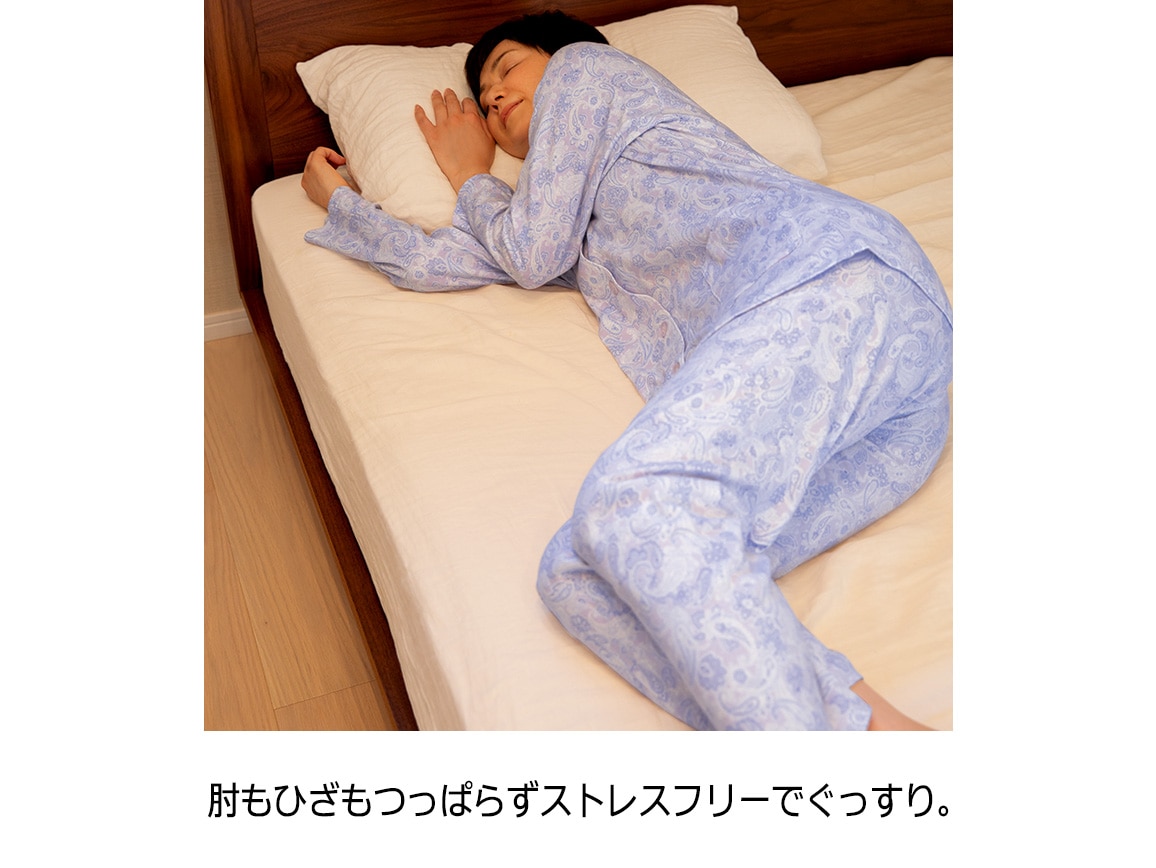 日本製 スムースニットパジャマ(フラワーペイズリー柄) 日本製 スムースニットパジャマ(フラワーペイズリー柄)