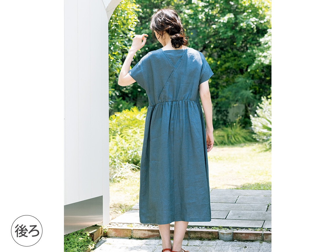フレンチリネンゆったりワンピース 02 ｍ 31 ブラウン 公式 ハルメク通販サイト