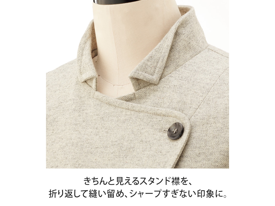 ウール混ツイードデザインジャケット(02_Ｍ 02_ライトグレー 