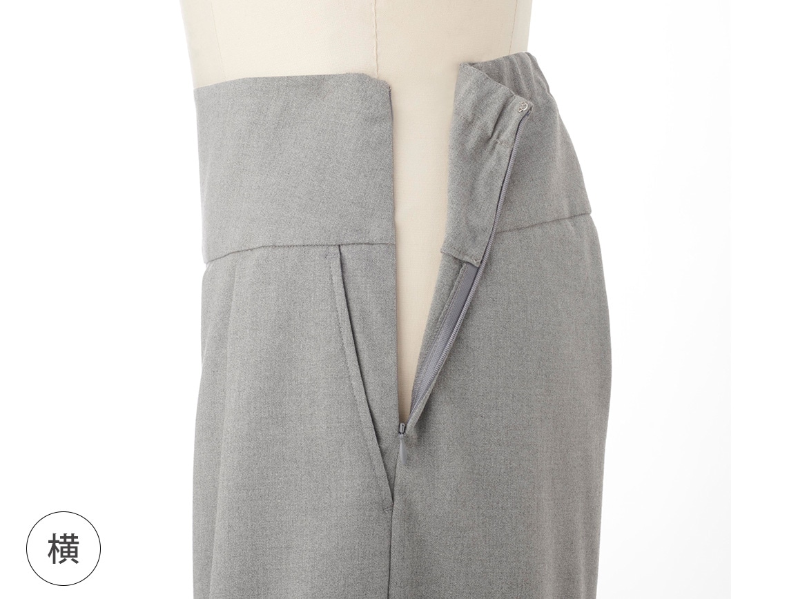 裏起毛ベルトデザインワイドパンツ 裏起毛ベルトデザインワイドパンツ