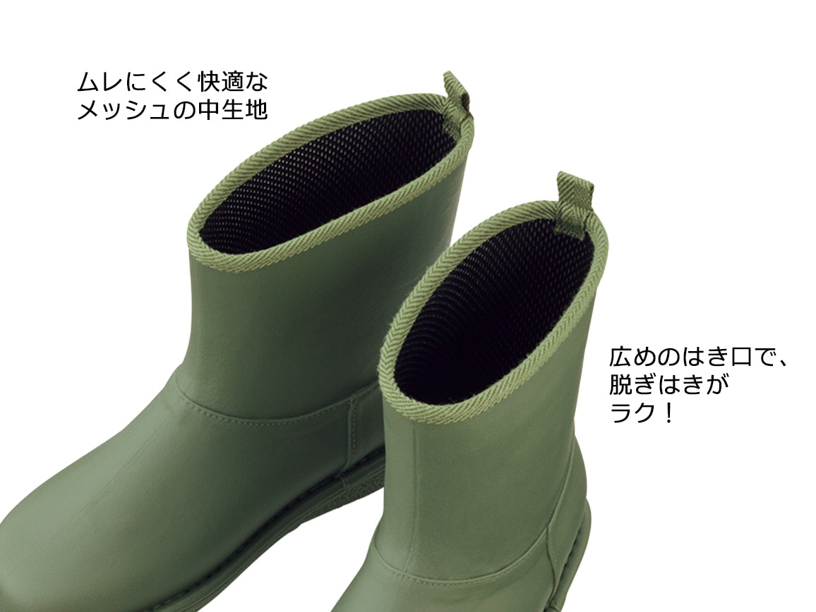 滑りにくくて歩きやすいレインブーツ 滑りにくくて歩きやすいレインブーツ