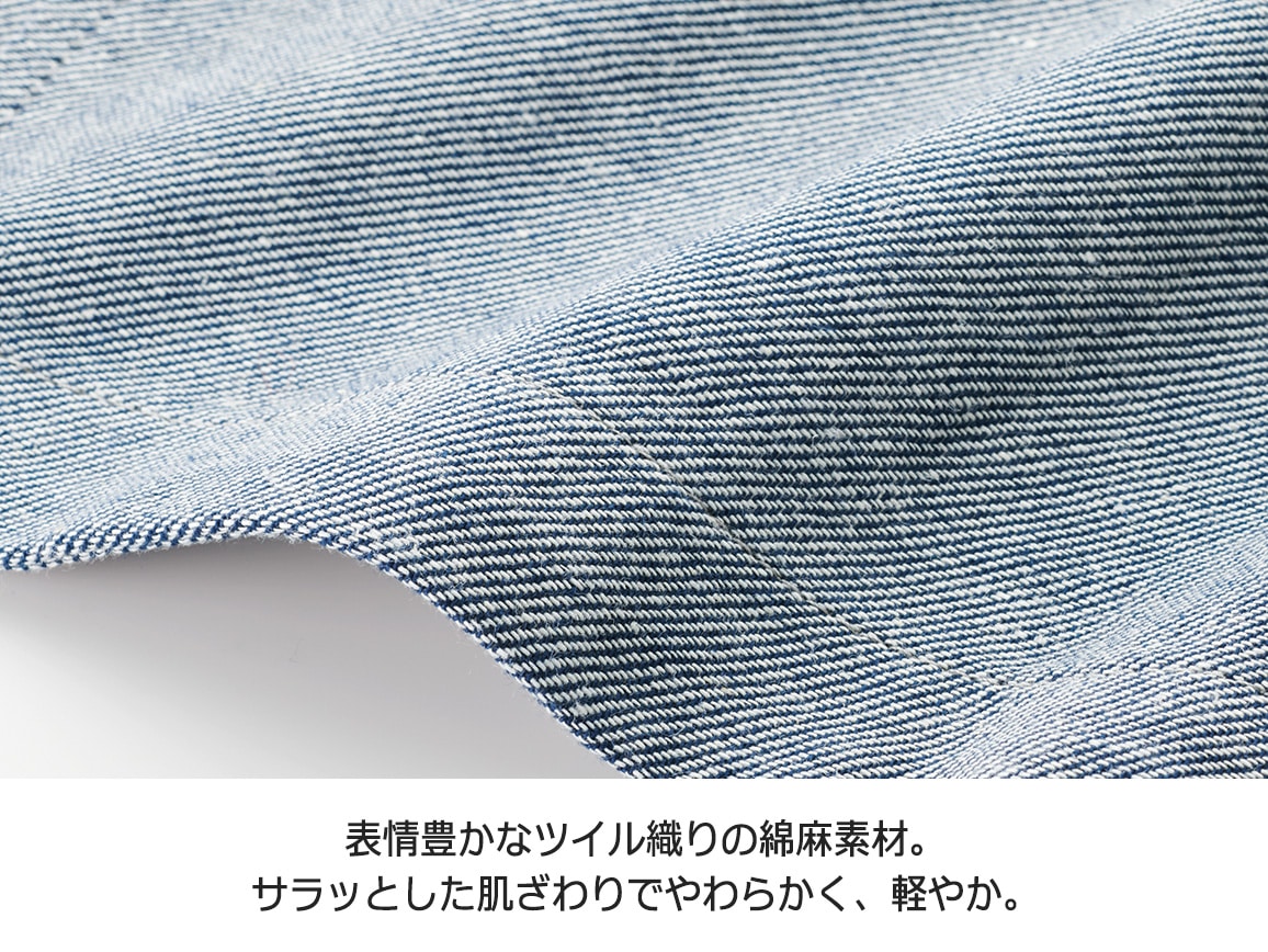 綿麻ツイルデニム調ブルゾン 綿麻ツイルデニム調ブルゾン