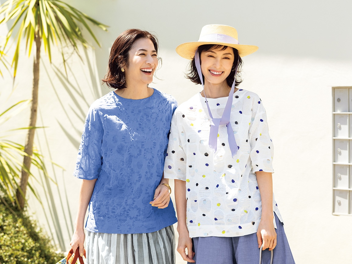 こだわりの涼やかTブラウス こだわりの涼やかTブラウス