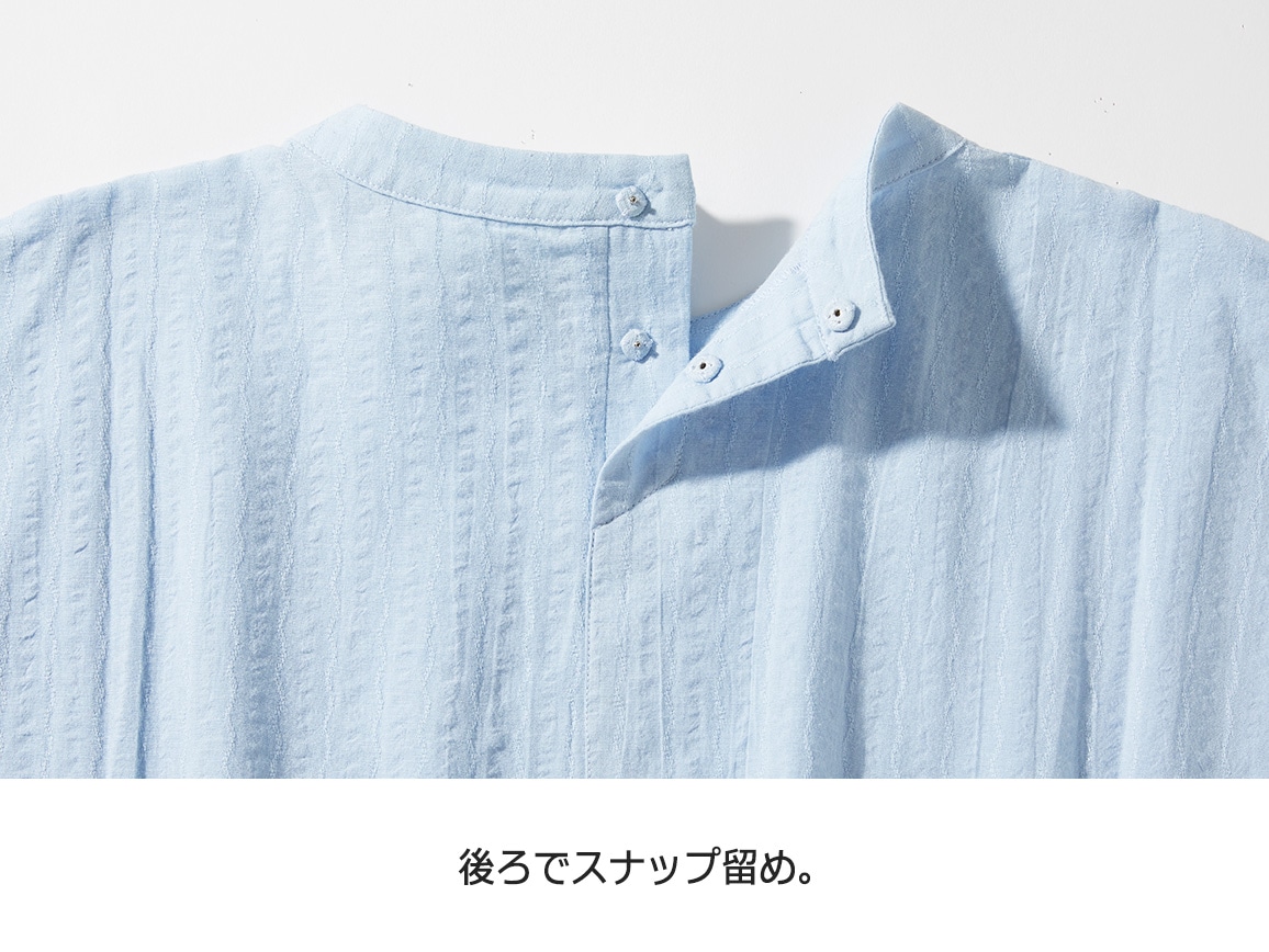 綿ドビーストライプTブラウス【広告商品】 綿ドビーストライプTブラウス【広告商品】