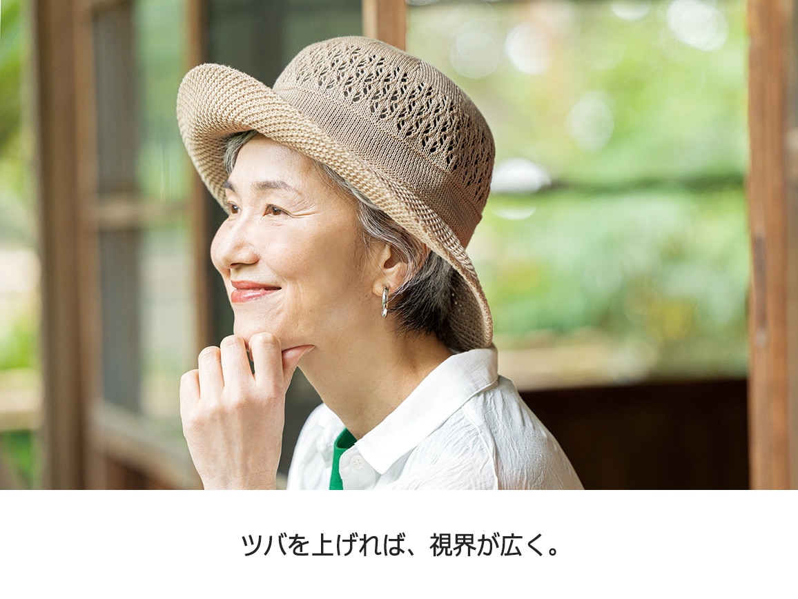 風通る木陰の涼やか小顔帽子 風通る木陰の涼やか小顔帽子