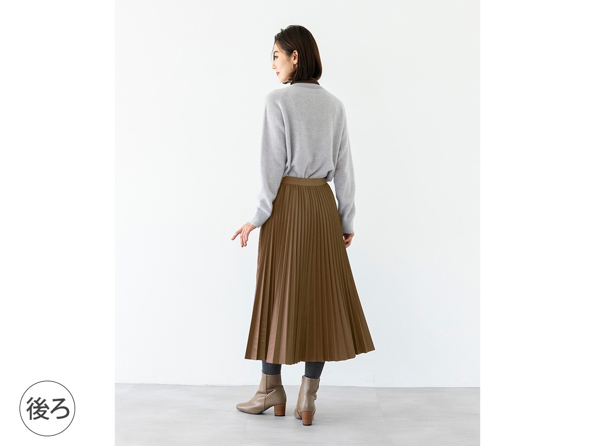 合皮プリーツスカート 合皮プリーツスカート