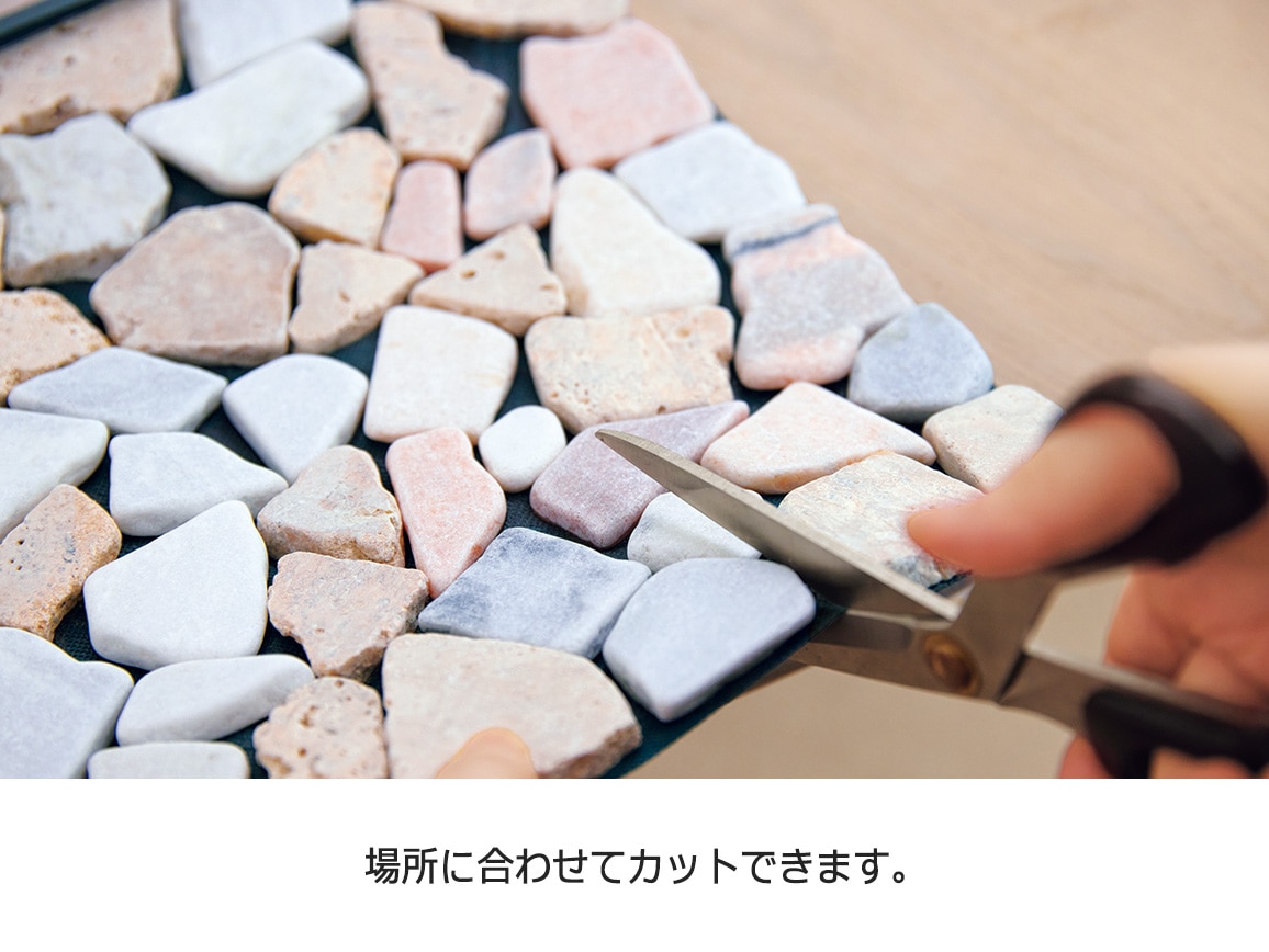 敷くだけ防草天然石マット(6枚組) 敷くだけ防草天然石マット(6枚組)