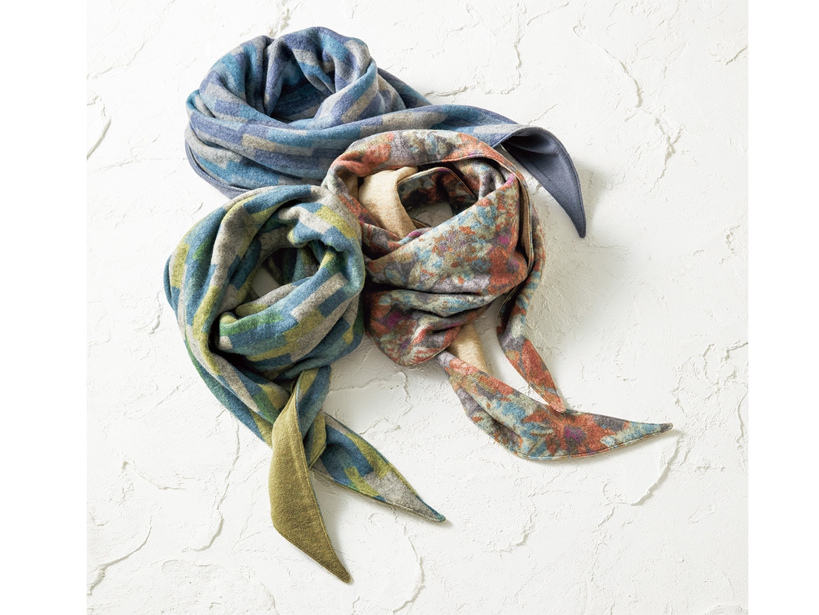 ニットプリントスカーフ ニットプリントスカーフ