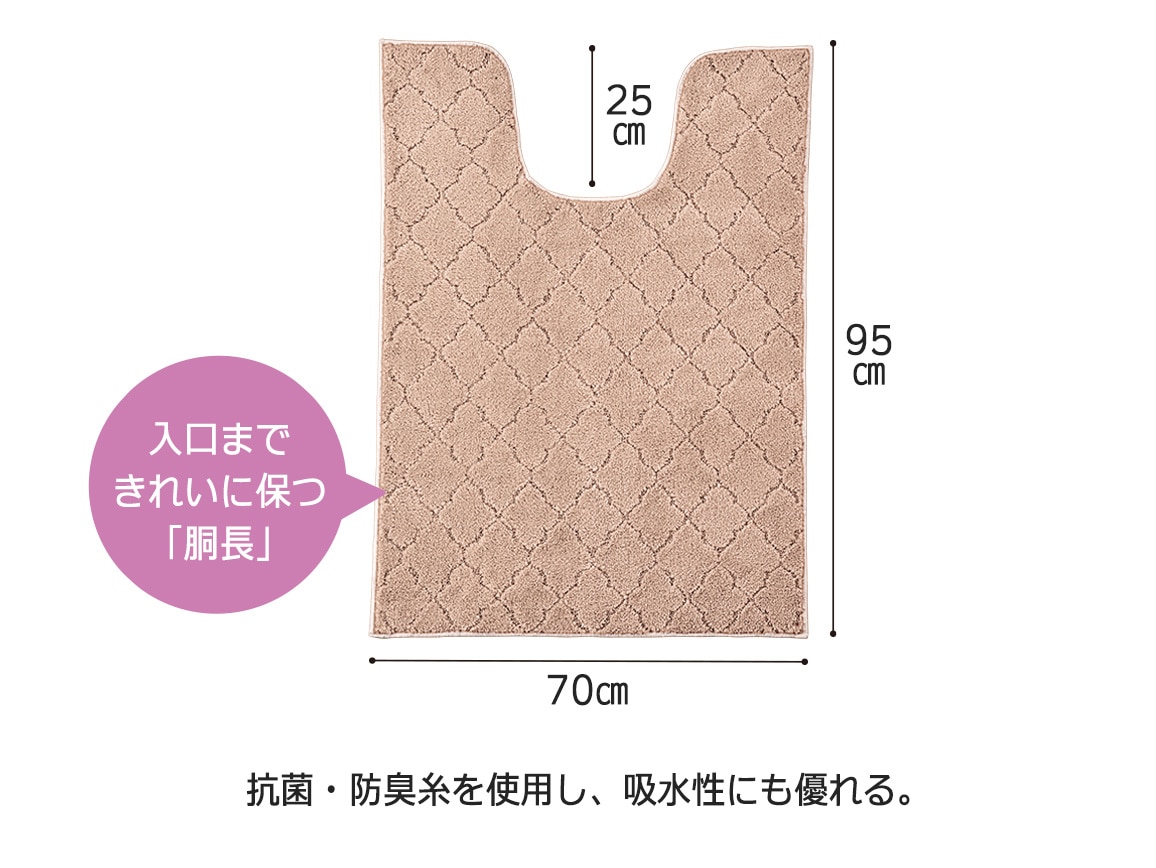 抗菌防臭トイレマット胴長 抗菌防臭トイレマット胴長