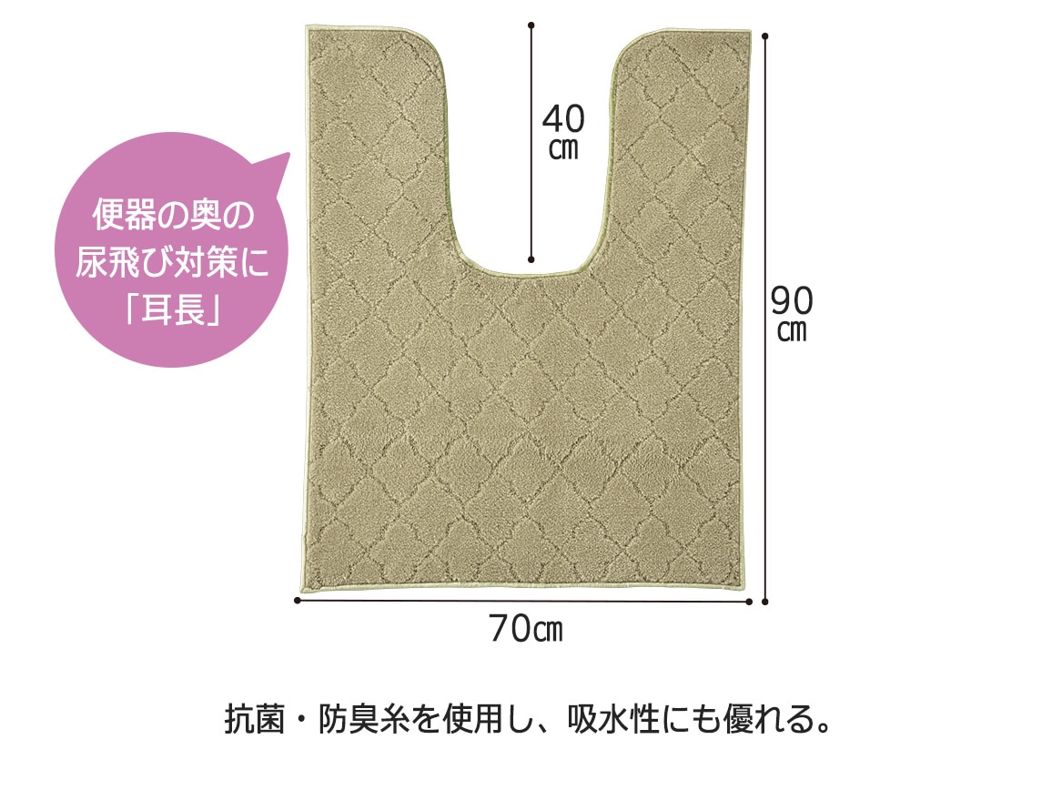 抗菌防臭トイレマット耳長 抗菌防臭トイレマット耳長