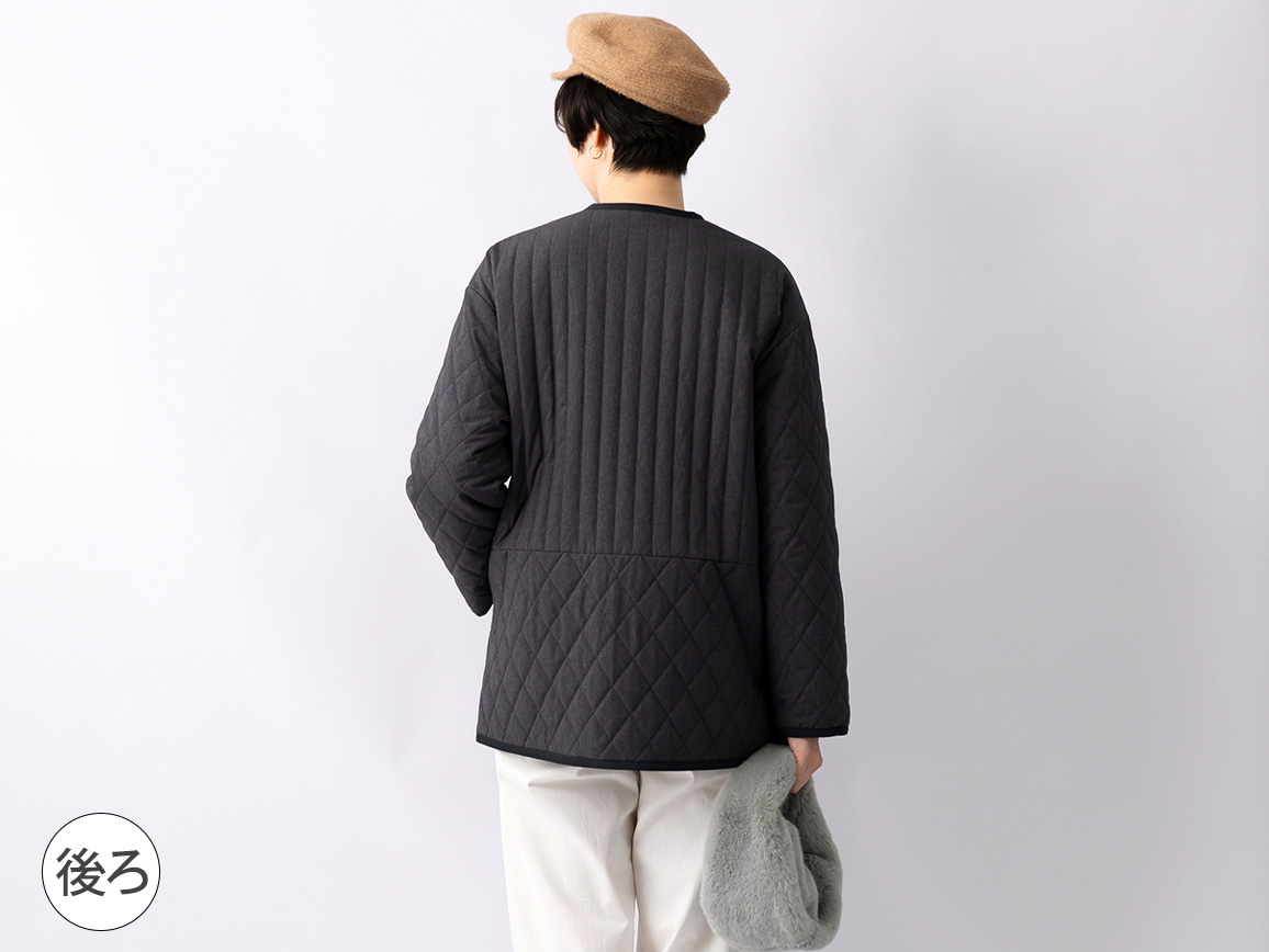 【先行】キルトデザインハーフコート 【先行】キルトデザインハーフコート