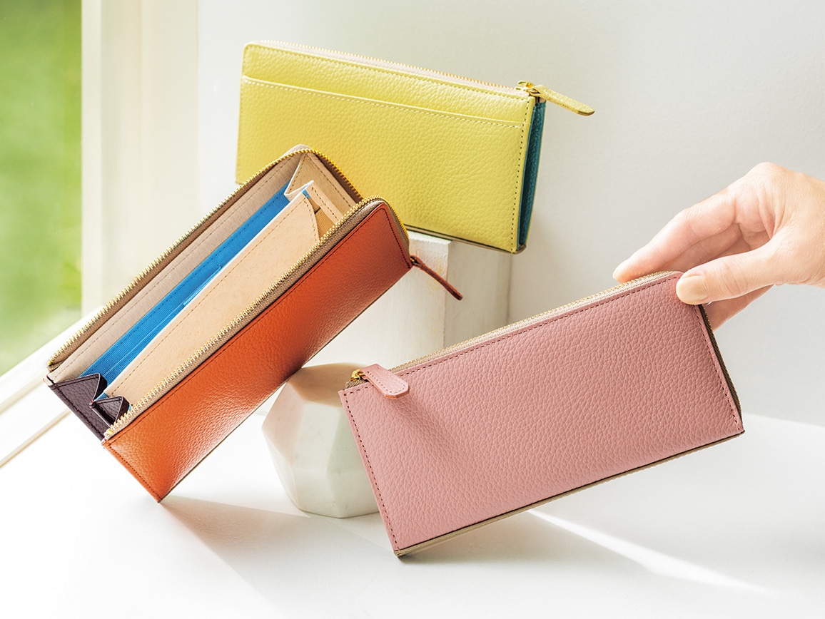 日本製 ガバッと開いて出し入れしやすいコンパクトな長財布 日本製 ガバッと開いて出し入れしやすいコンパクトな長財布