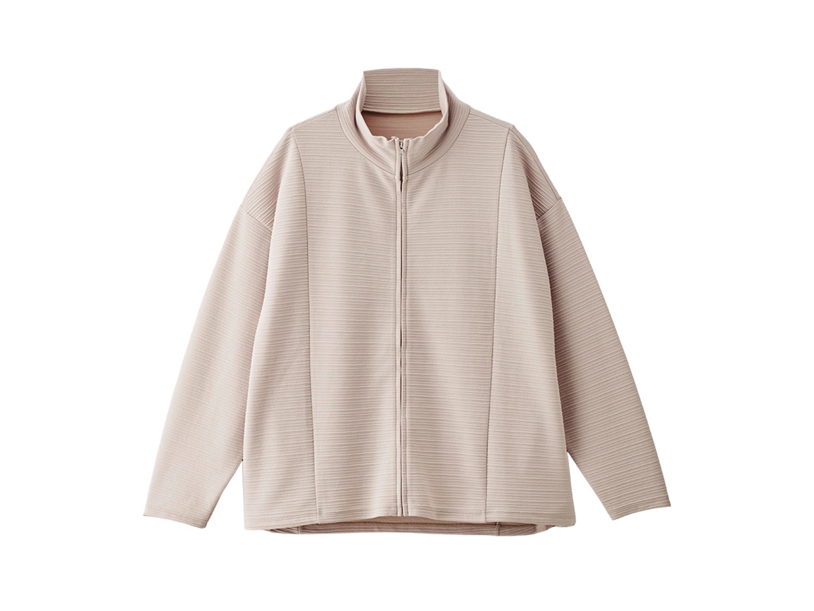 【先行】スタンドネックリップルブルゾン 【先行】スタンドネックリップルブルゾン