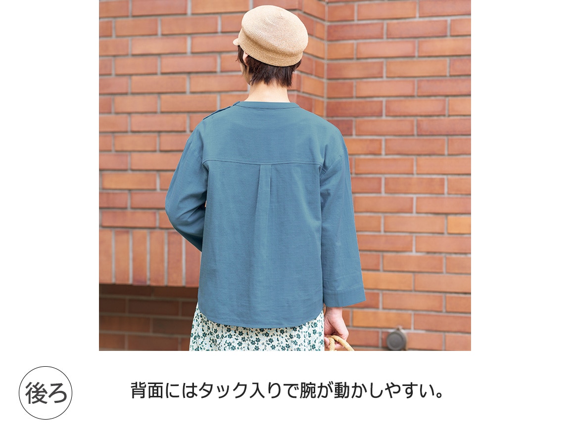 軽やかストレッチWガーゼ Tブラウス 軽やかストレッチWガーゼ Tブラウス